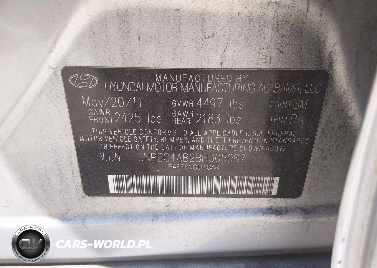 2011 Hyundai Sonata Limited 2.0T VIN:5NPEC4AB2BH305087 - 9