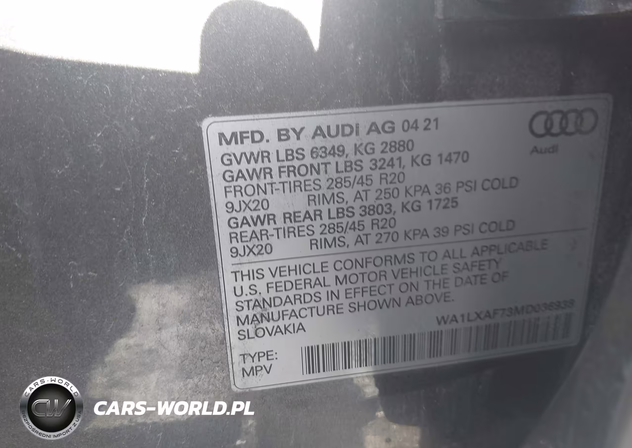 2021 Audi Q7 Premium Plus 55 Tfsi Quattro Tiptronic VIN:WA1LXAF73MD036938 - 9