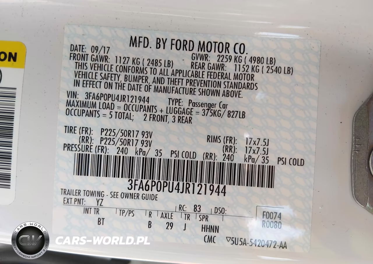 2018 Ford Fusion Energi Se Luxury VIN:3FA6P0PU4JR121944 - 9