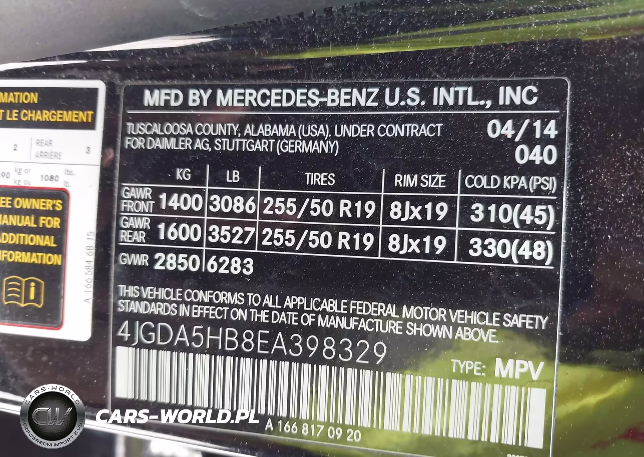 2014 Mercedes-Benz Ml 350 4Matic VIN:4JGDA5HB8EA398329 - 9