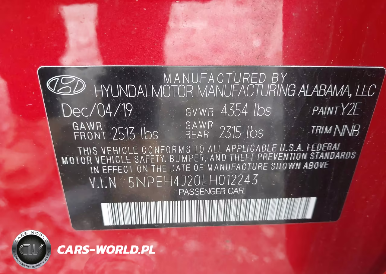 2020 Hyundai Sonata Limited VIN:5NPEH4J20LH012243 - 9