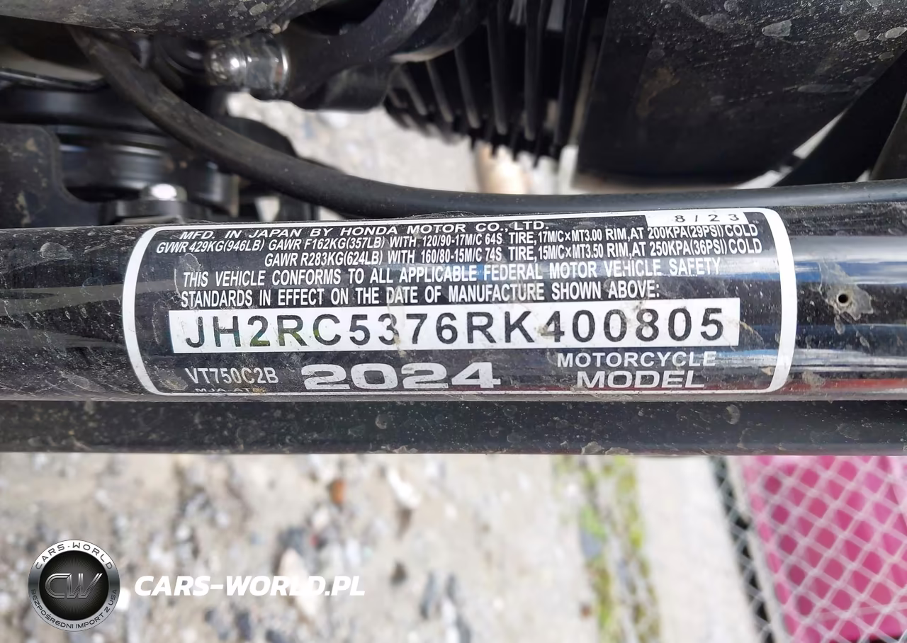2024 Honda Vt750 C2B VIN:JH2RC5376RK400805 - 10