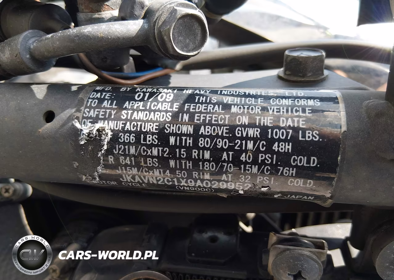 2009 Kawasaki Vn900 C VIN:JKAVN2C1X9A029952 - 10