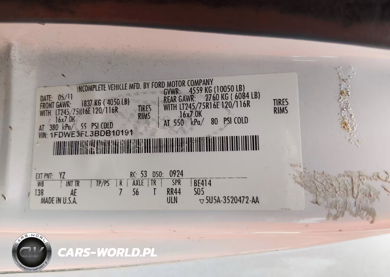 2011 Ford Econoline Commercial Cutaway VIN:1FDWE3FL3BDB10191 - 9
