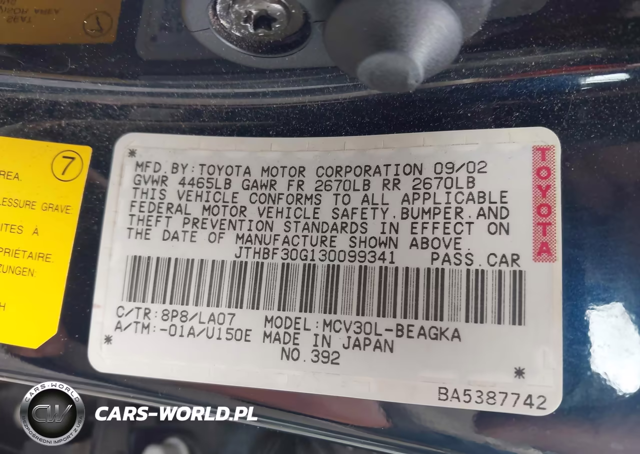 2003 Lexus Es 300 VIN:JTHBF30G130099341 - 9