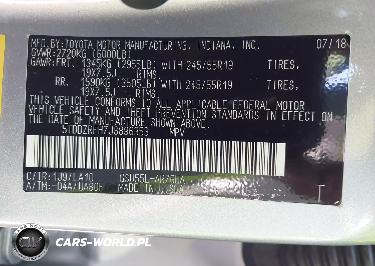 2018 Toyota Highlander Limited Platinum VIN:5TDDZRFH7JS896353 - 9