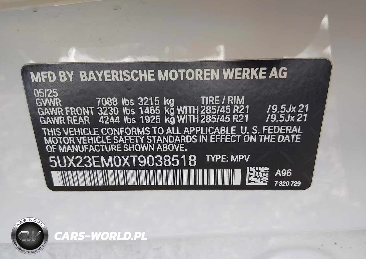 2026 BMW X7 xDrive40I VIN:5UX23EM0XT9038518 - 9