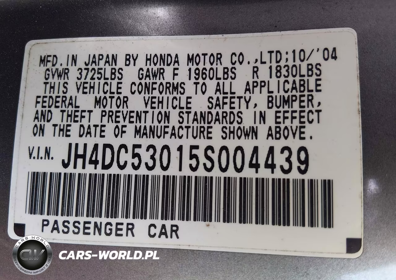 2005 Acura Rsx Type S VIN:JH4DC53015S004439 - 9