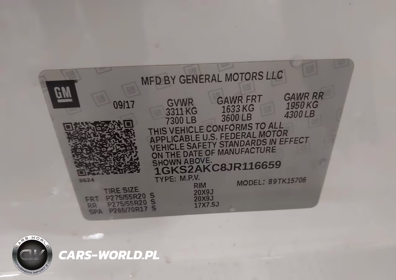 2018 GMC Yukon Sle VIN:1GKS2AKC8JR116659 - 9