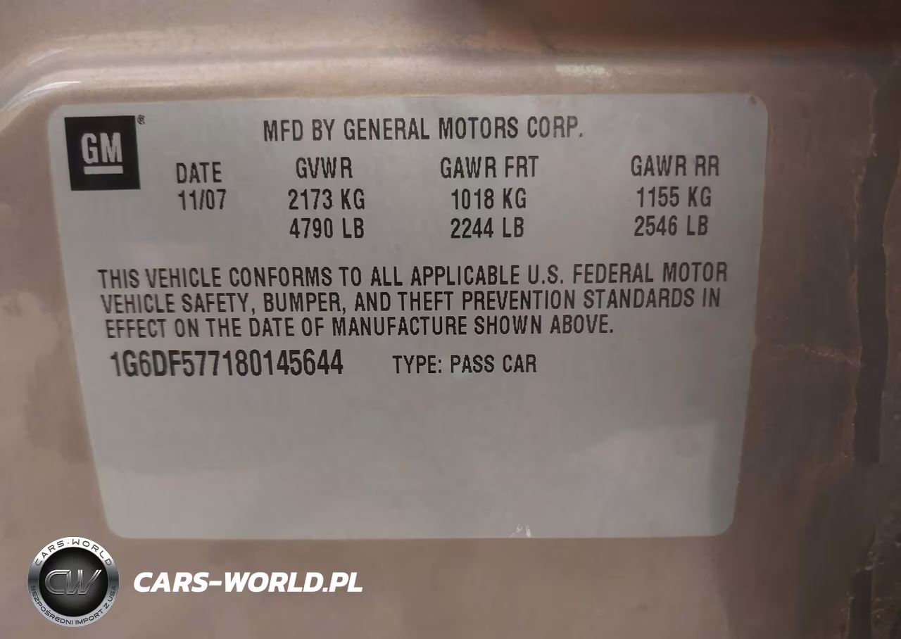 2008 Cadillac Cts Rwd W-1Sa VIN:1G6DF577180145644 - 9