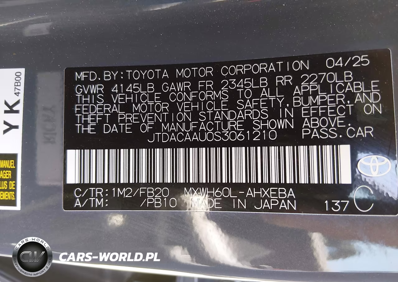 2025 Toyota Prius Le VIN:JTDACAAU0S3061210 - 9