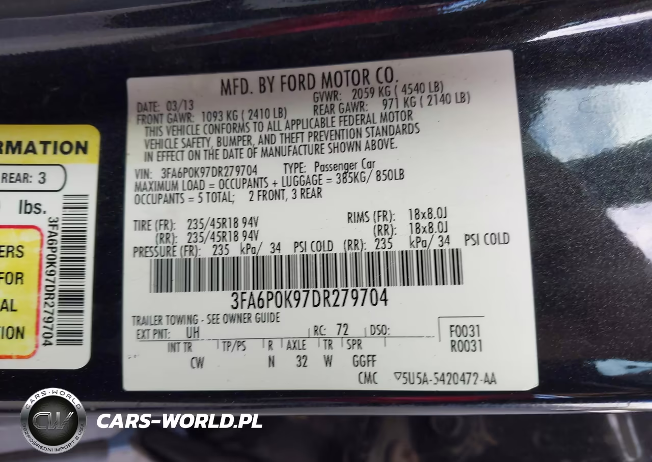 2013 Ford Fusion Titanium VIN:3FA6P0K97DR279704 - 9