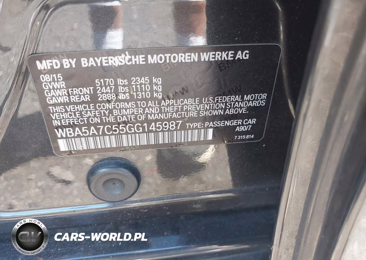 2016 BMW 528I xDrive VIN:WBA5A7C55GG145987 - 9