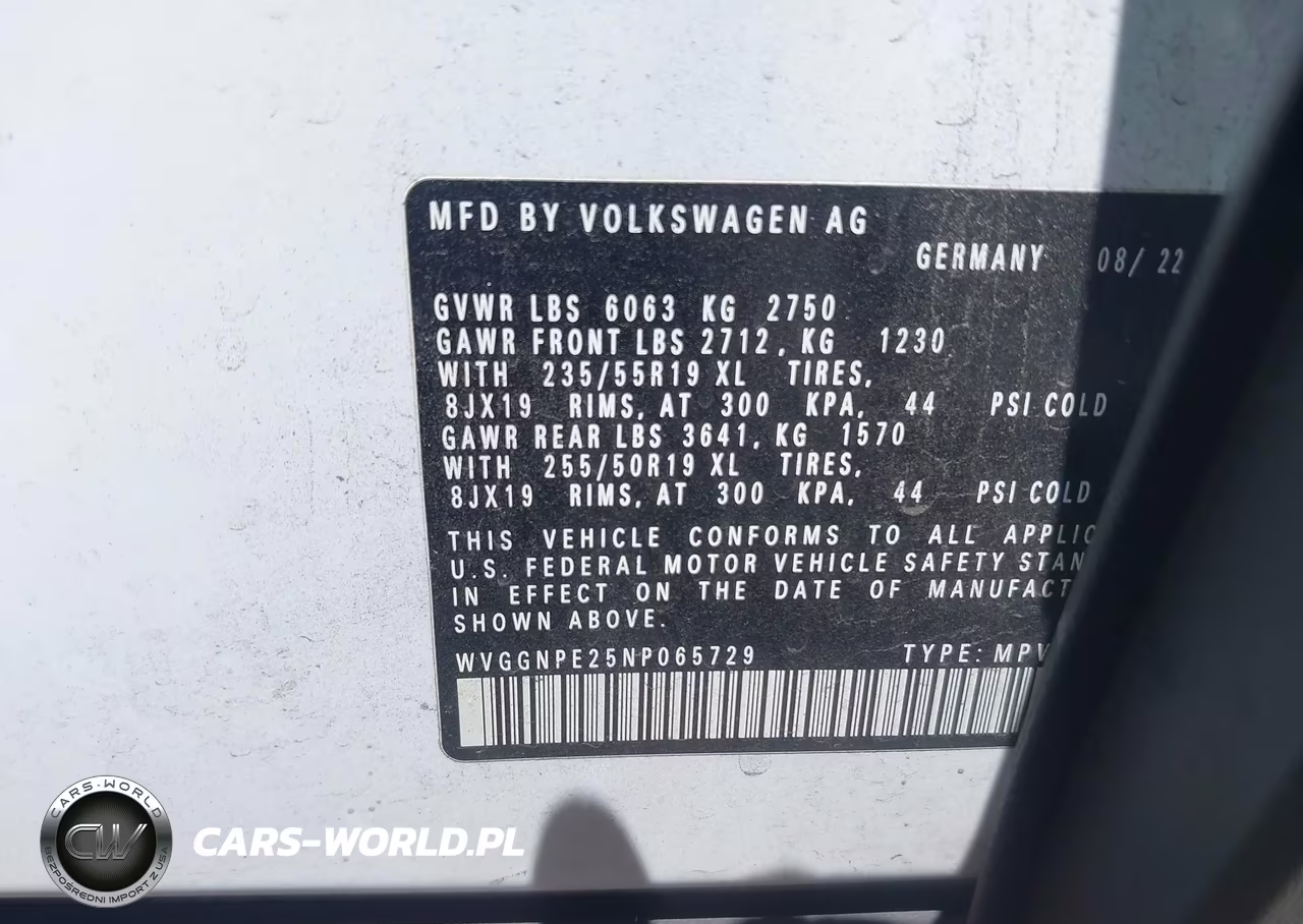 2022 Volkswagen Id.4 Awd Pro S VIN:WVGGNPE25NP065729 - 9