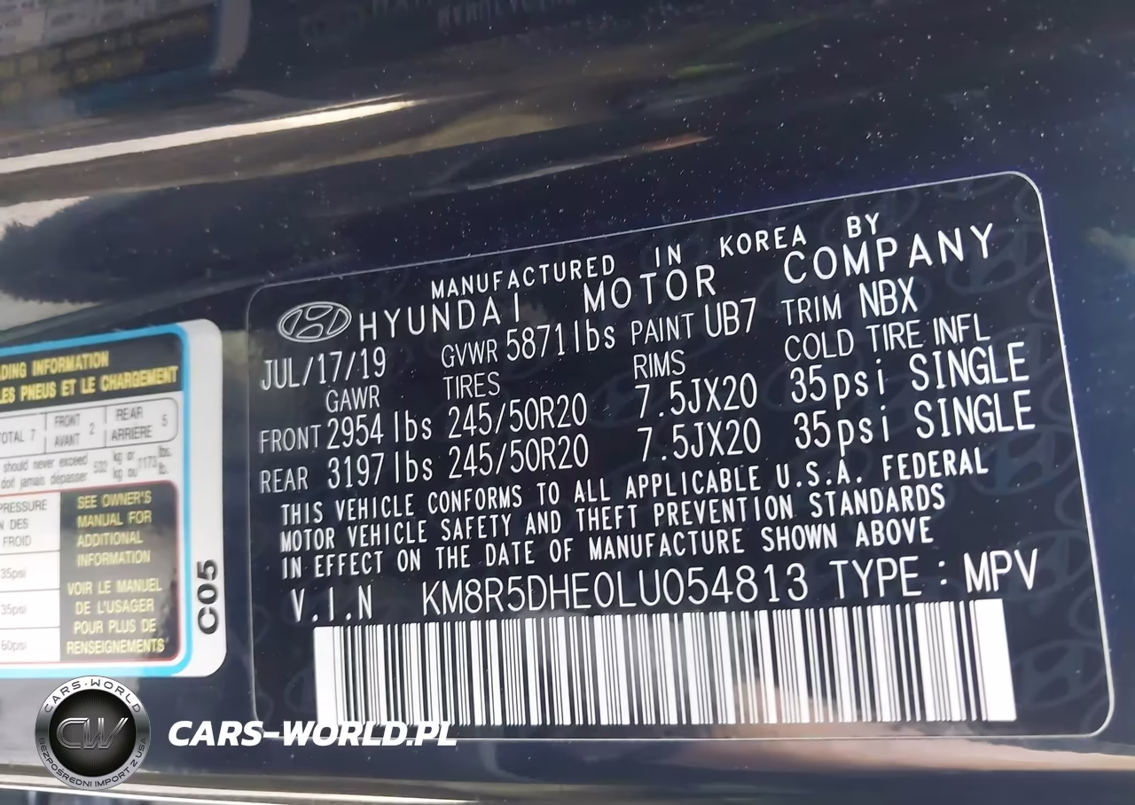 2020 Hyundai Palisade Limited VIN:KM8R5DHE0LU054813 - 9