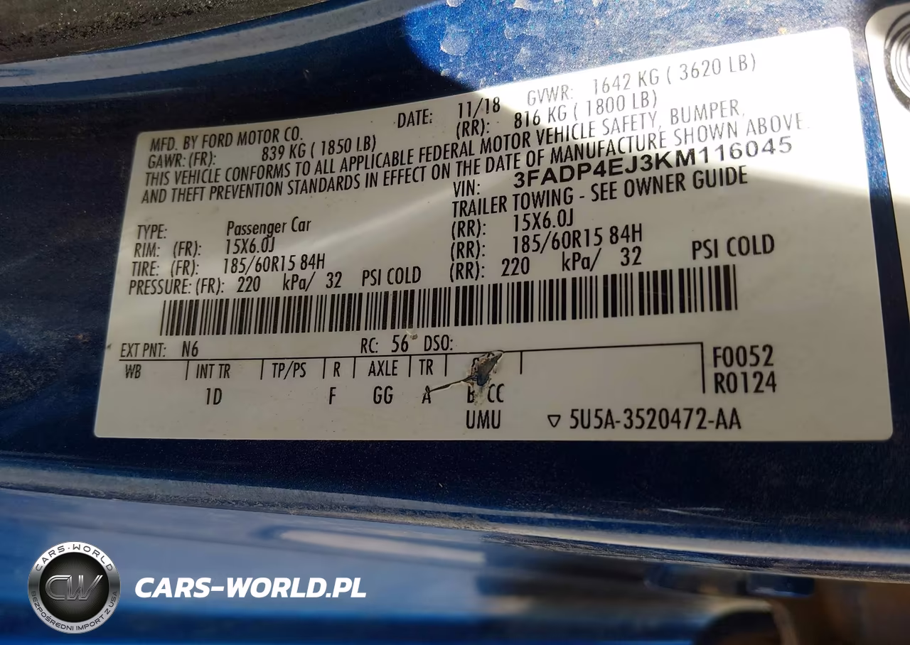 2019 Ford Fiesta Se VIN:3FADP4EJ3KM116045 - 9