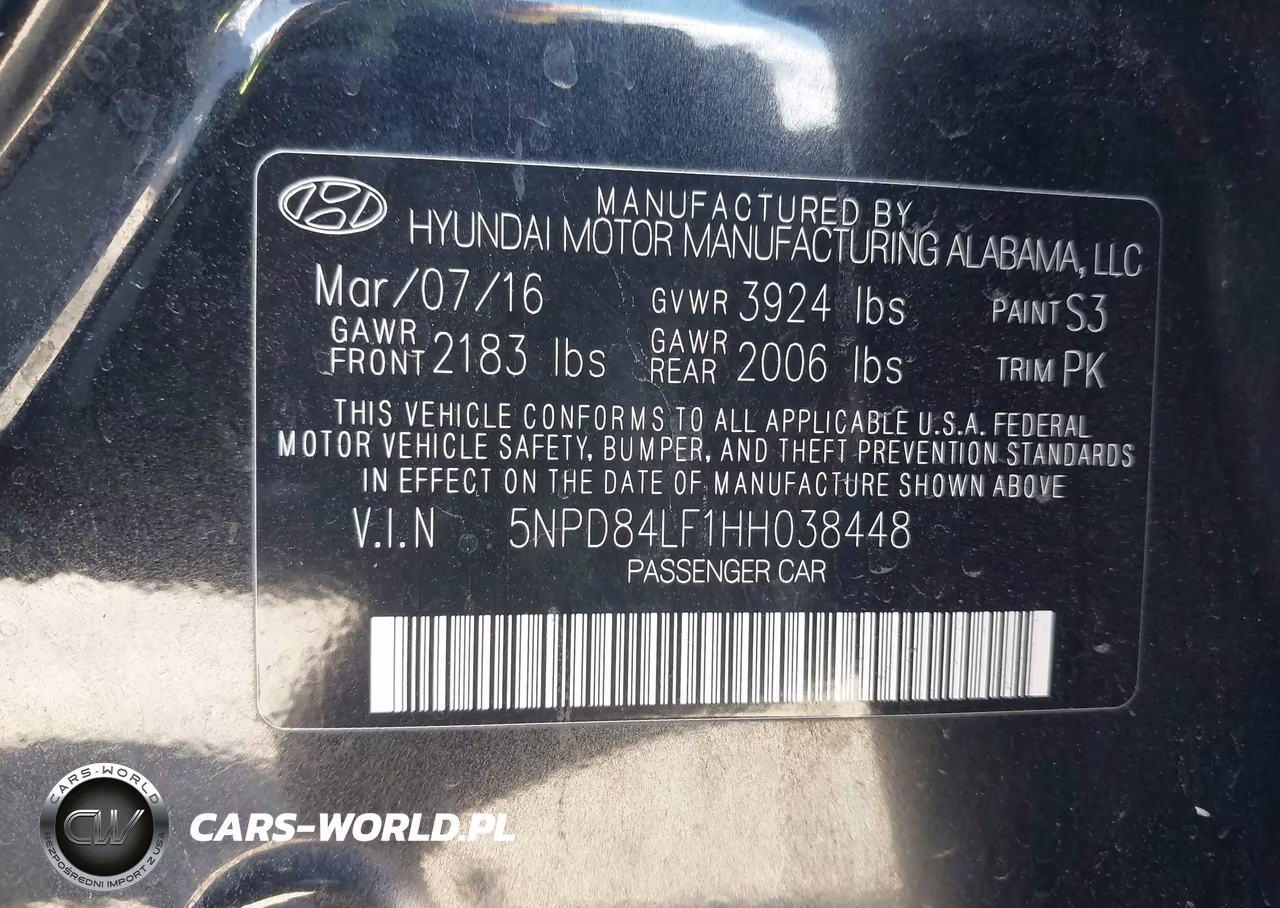 2017 Hyundai Elantra Se VIN:5NPD84LF1HH038448 - 9