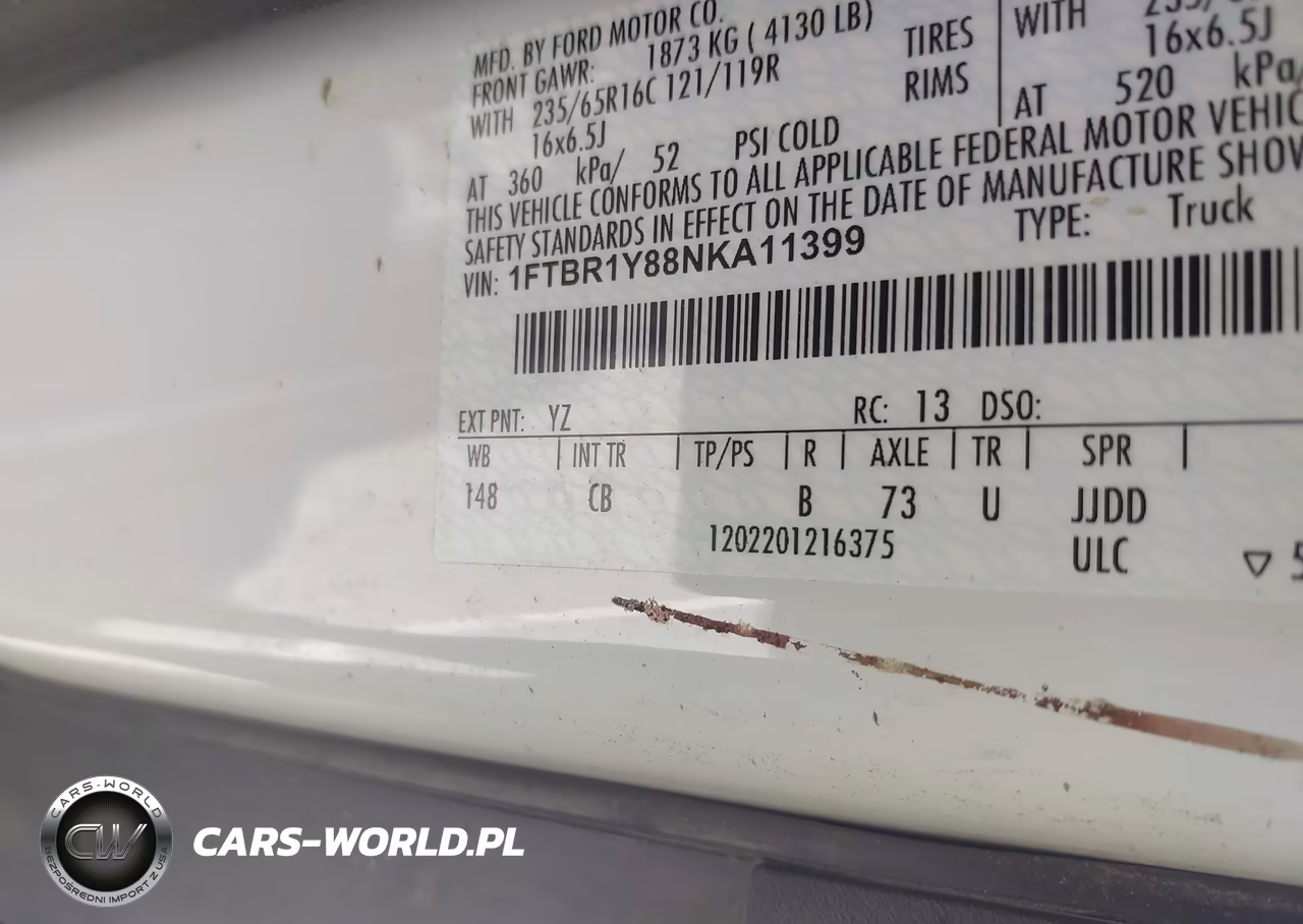2022 Ford Transit-250 VIN:1FTBR1Y88NKA11399 - 9