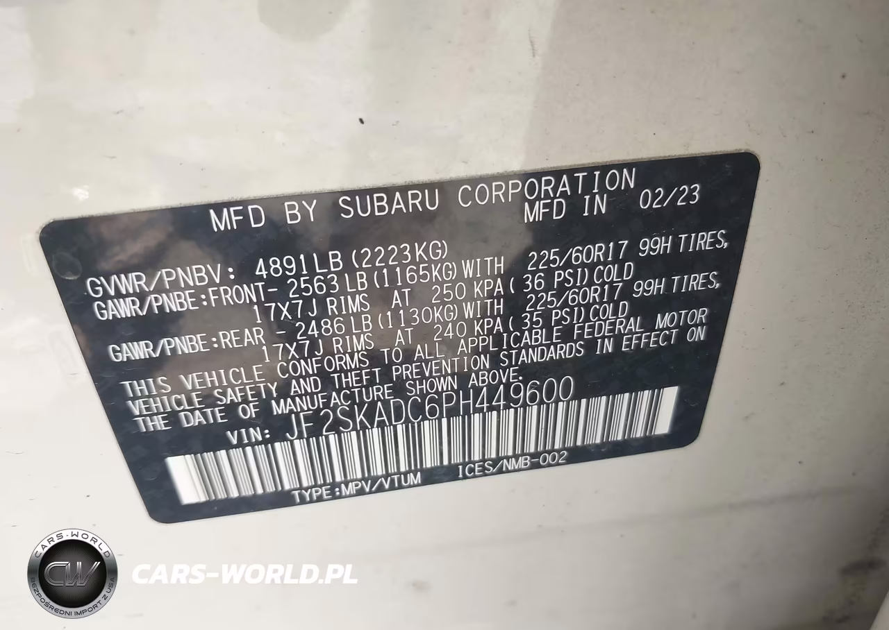 2023 Subaru Forester Premium VIN:JF2SKADC6PH449600 - 9
