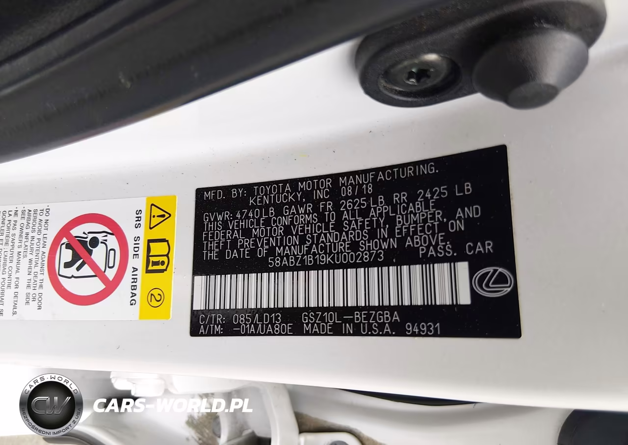 2019 Lexus Es 350 VIN:58ABZ1B19KU002873 - 9