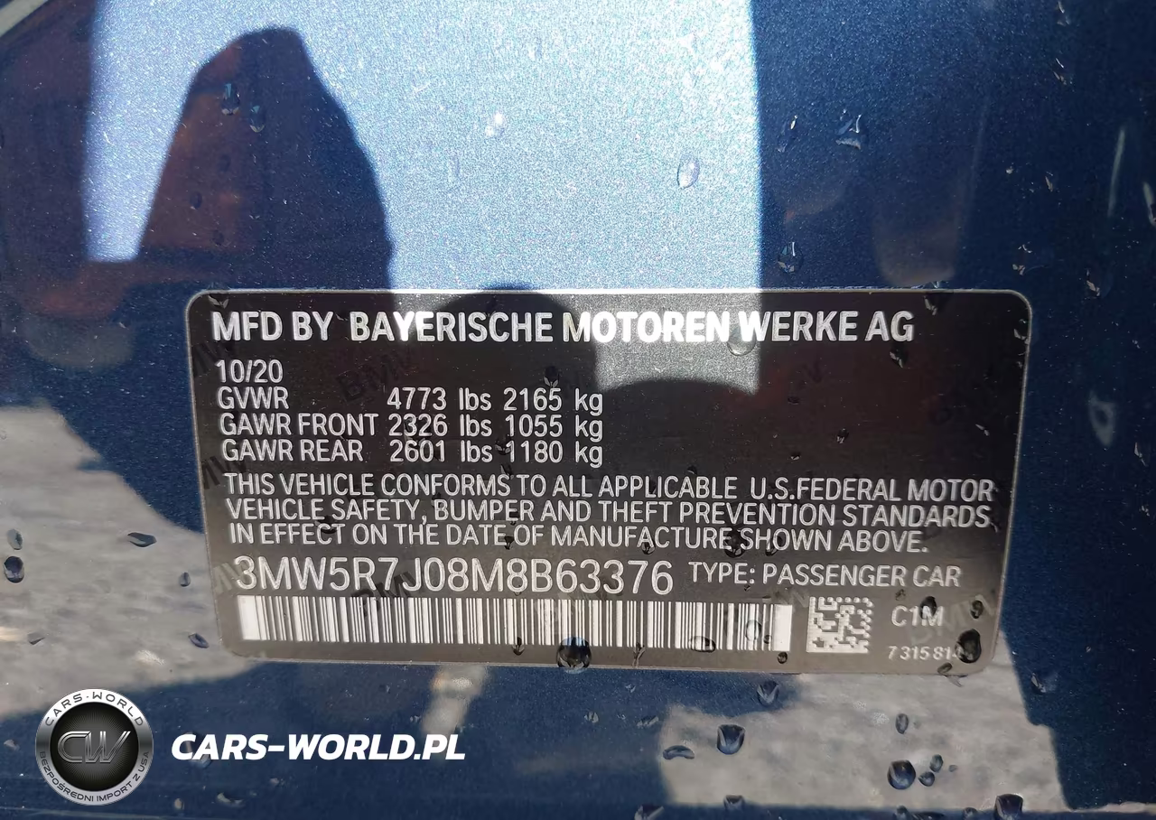 2021 BMW 330I xDrive VIN:3MW5R7J08M8B63376 - 9