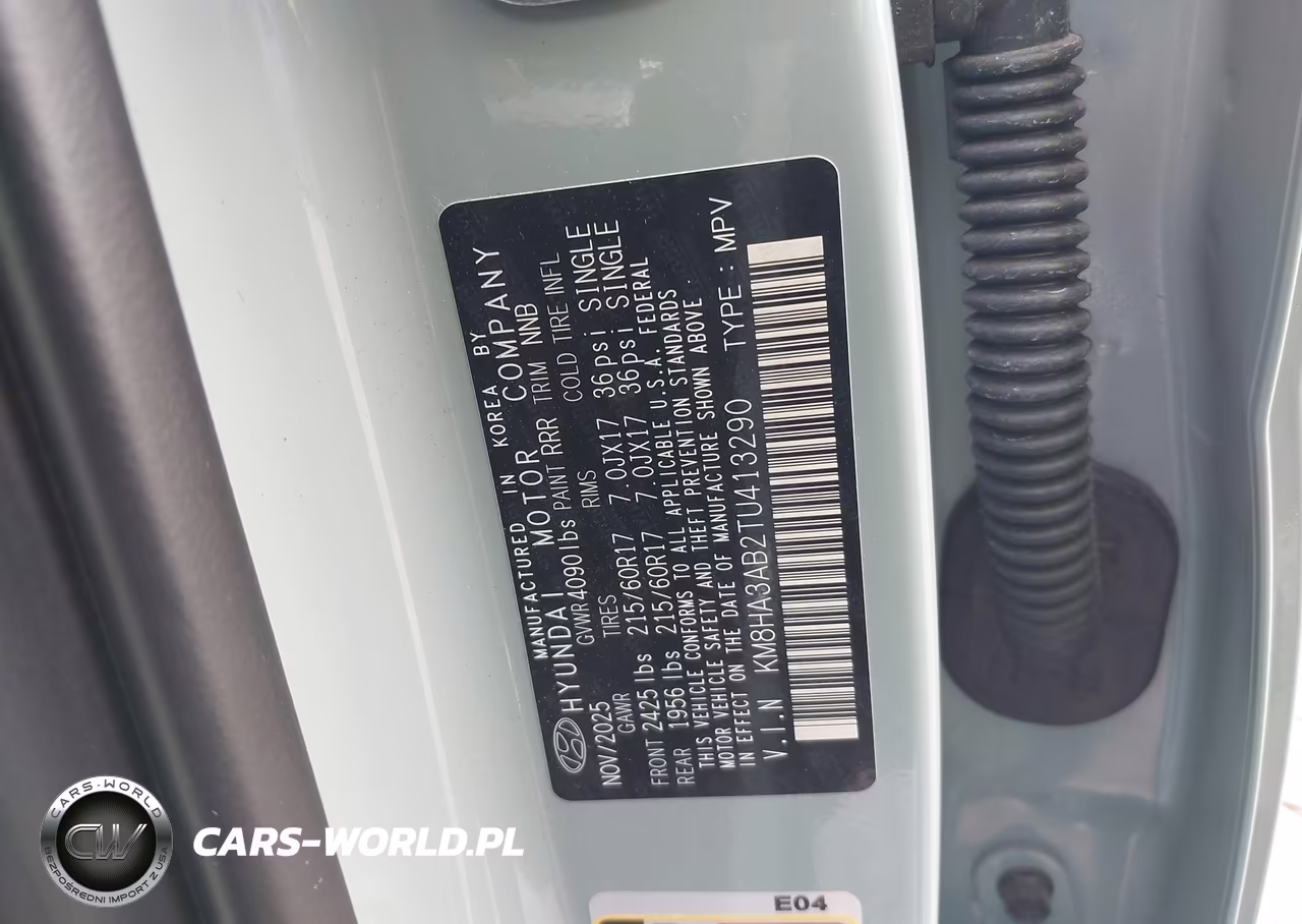 2026 Hyundai Kona Se VIN:KM8HA3AB2TU413290 - 9