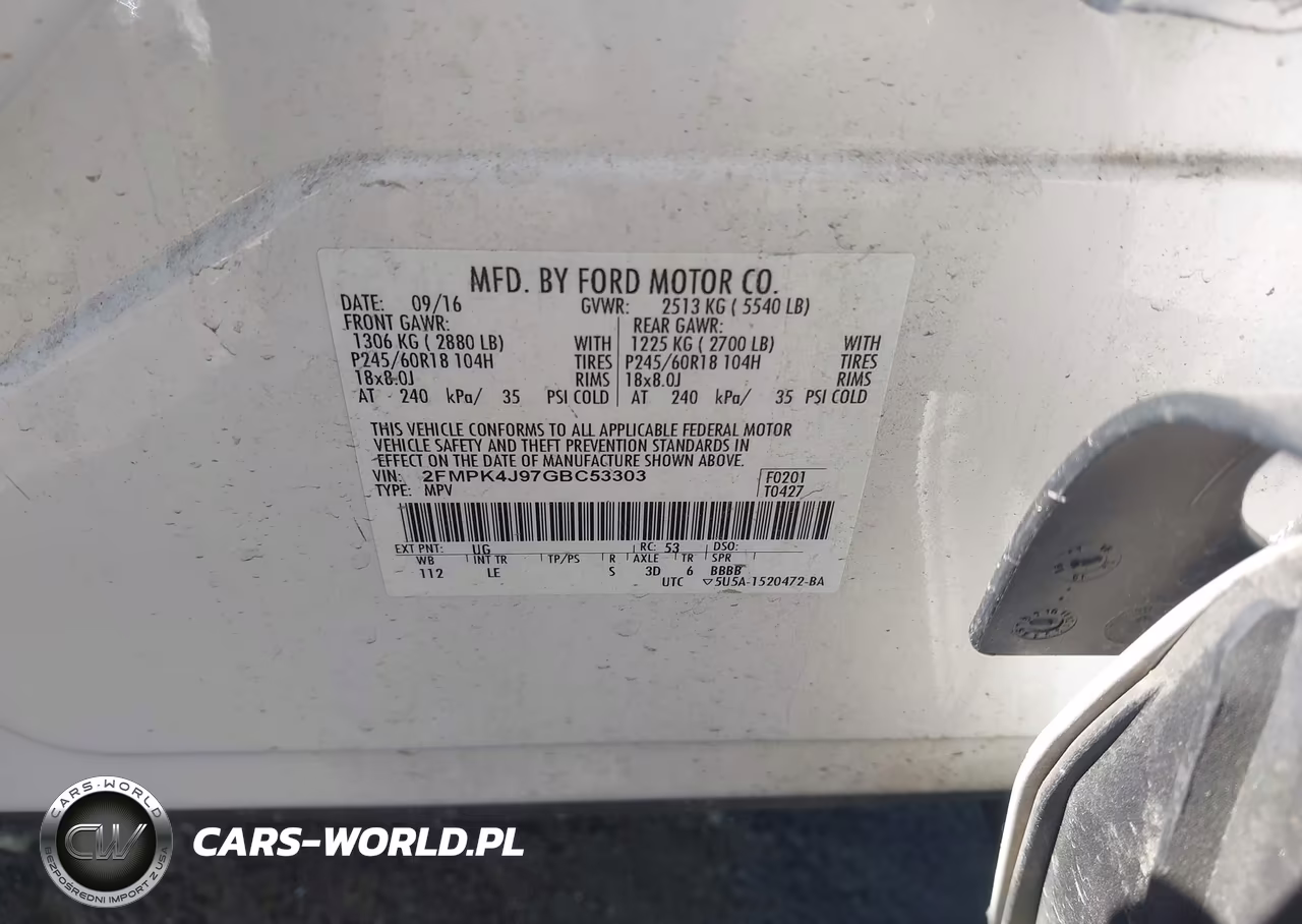 2016 Ford Edge Sel VIN:2FMPK4J97GBC53303 - 9