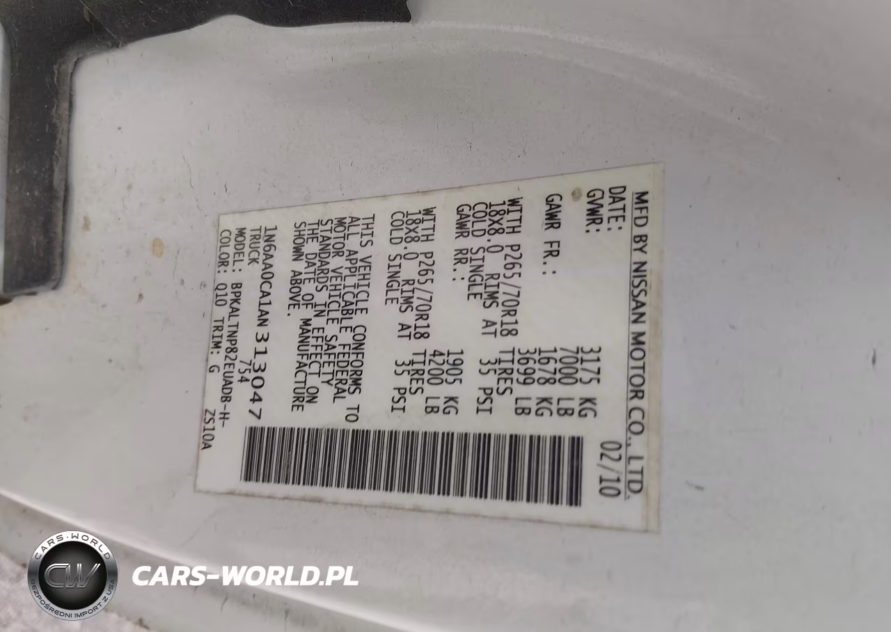 2010 Nissan Titan Se VIN:1N6AA0CA1AN313047 - 9