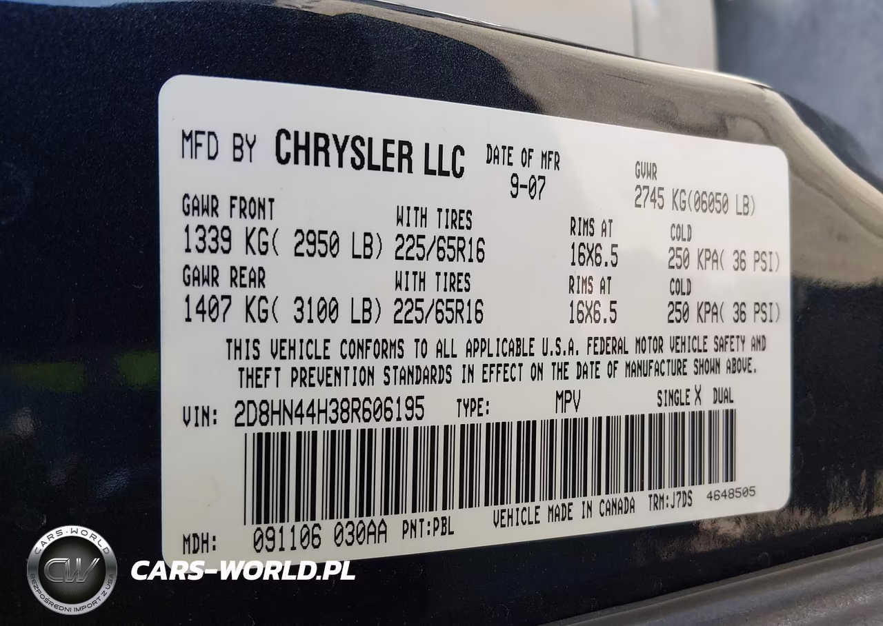 2008 Dodge Grand Caravan Se VIN:2D8HN44H38R606195 - 9