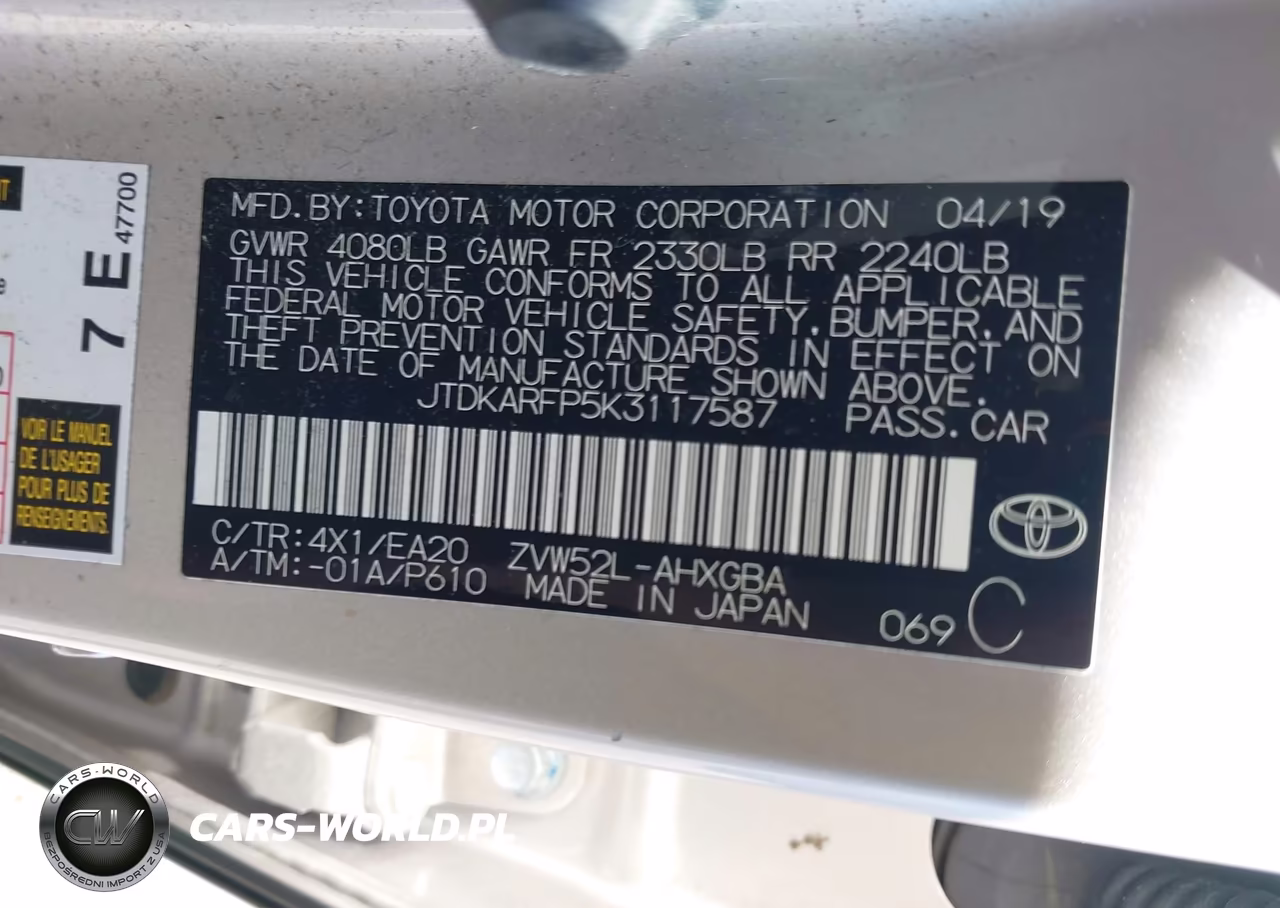 2019 Toyota Prius Prime Advanced VIN:JTDKARFP5K3117587 - 9