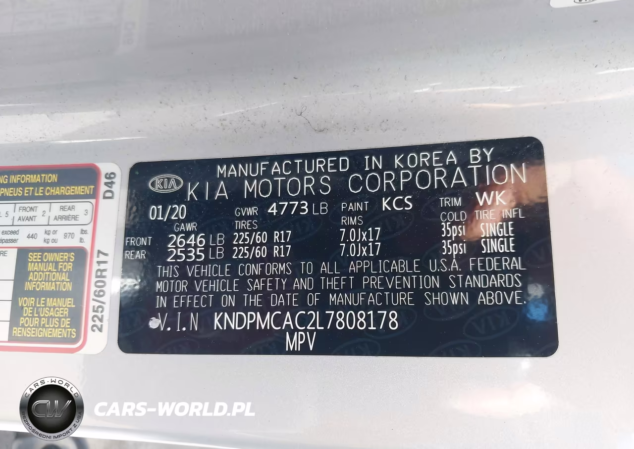 2020 Kia Sportage Lx VIN:KNDPMCAC2L7808178 - 9