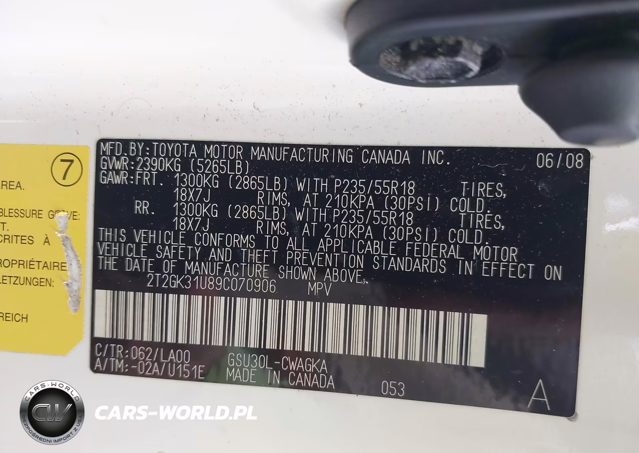2009 Lexus Rx 350 VIN:2T2GK31U89C070906 - 9