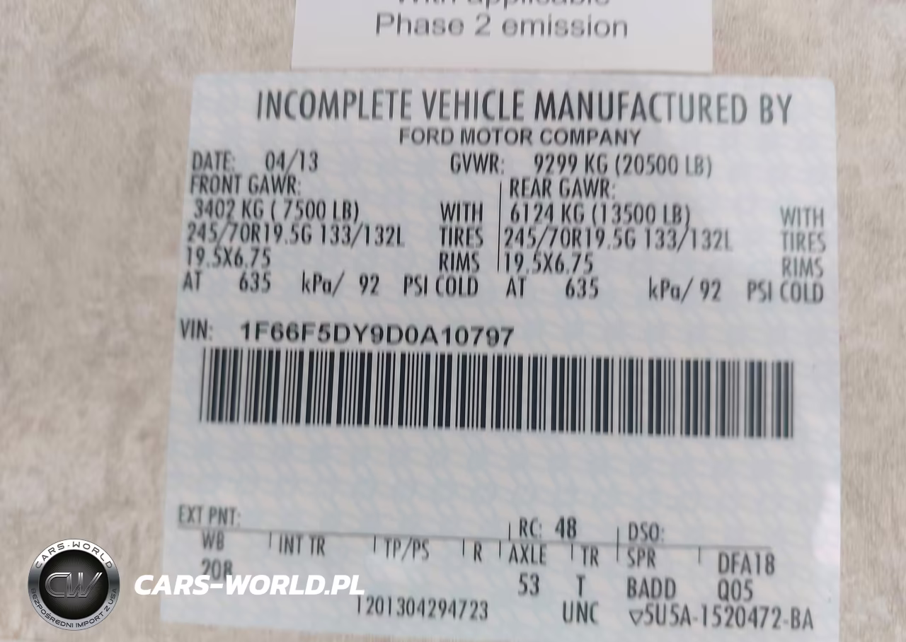 2013 Ford F53 VIN:1F66F5DY9D0A10797 - 9