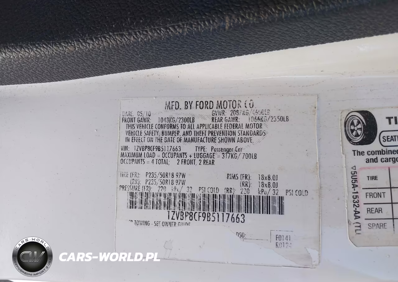 2011 Ford Mustang Gt VIN:1ZVBP8CF9B5117663 - 9