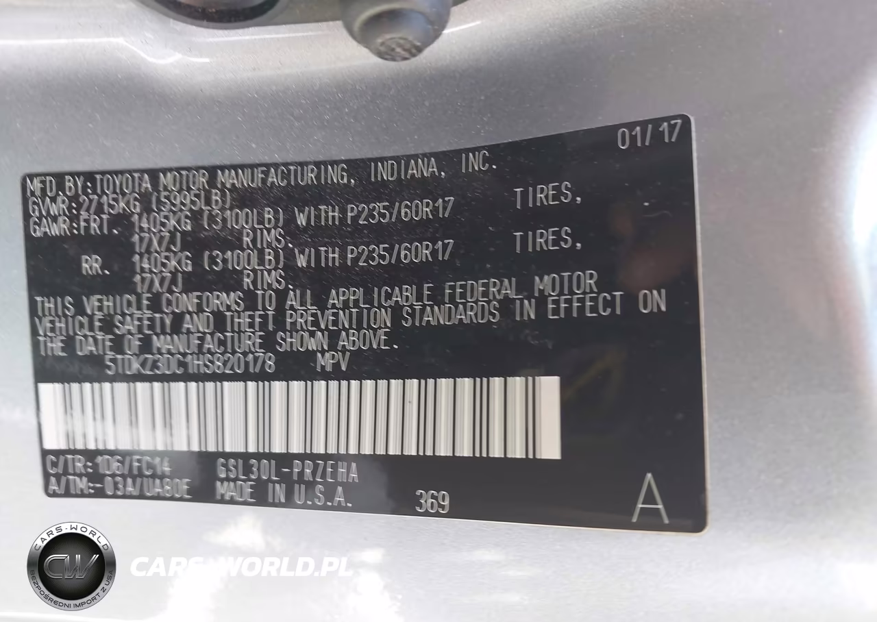 2017 Toyota Sienna Le 8 Passenger VIN:5TDKZ3DC1HS820178 - 9