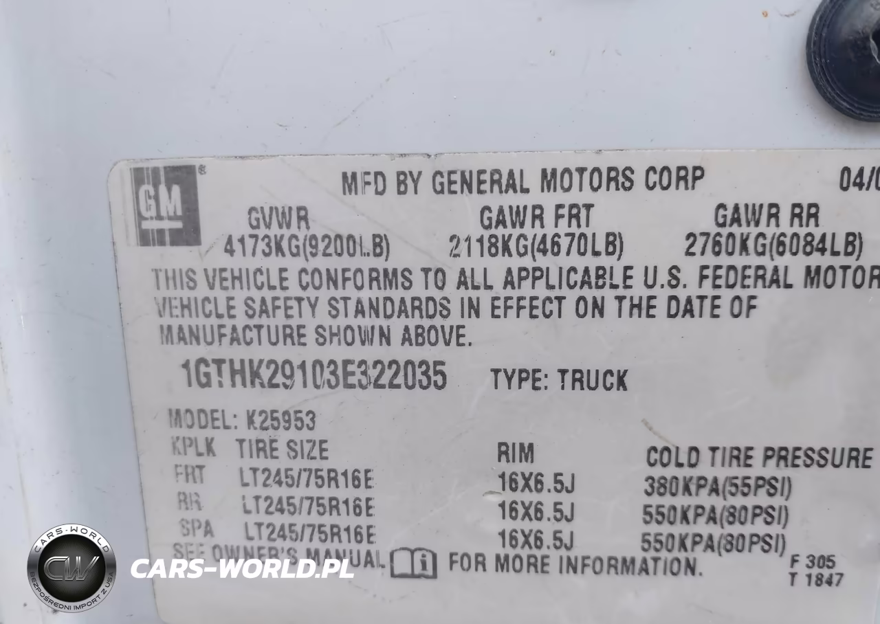 2003 GMC Sierra 2500Hd Slt VIN:1GTHK29103E322035 - 9