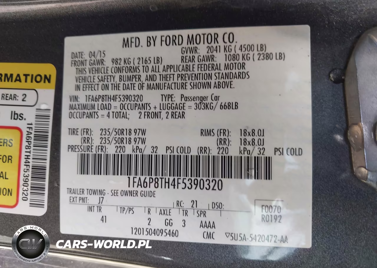 2015 Ford Mustang Ecoboost VIN:1FA6P8TH4F5390320 - 9