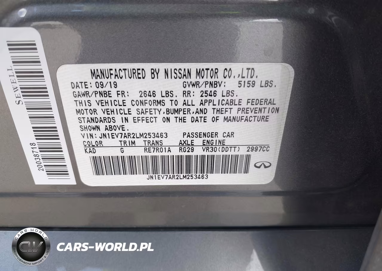 2020 Infiniti Q50 Sport Awd VIN:JN1EV7AR2LM253463 - 9