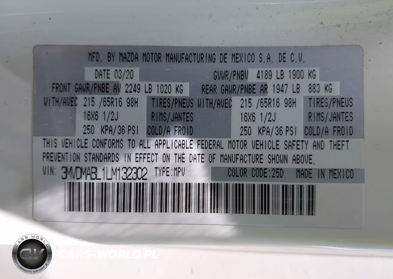 2020 Mazda Cx-30 VIN:3MVDMABL1LM132302 - 9