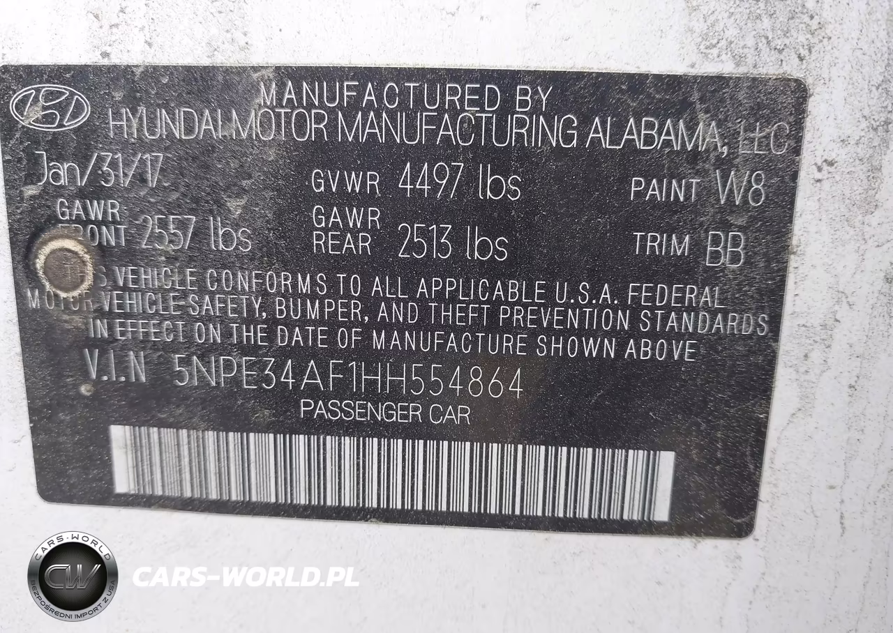 2017 Hyundai Sonata Sport VIN:5NPE34AF1HH554864 - 9