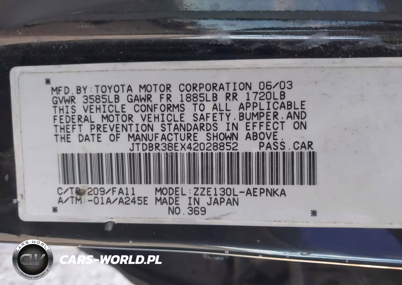 2004 Toyota Corolla Le VIN:JTDBR38EX42028852 - 9