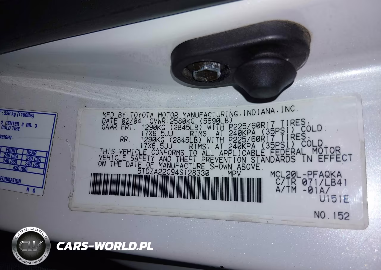 2004 Toyota Sienna Xle Limited VIN:5TDZA22C94S128330 - 9