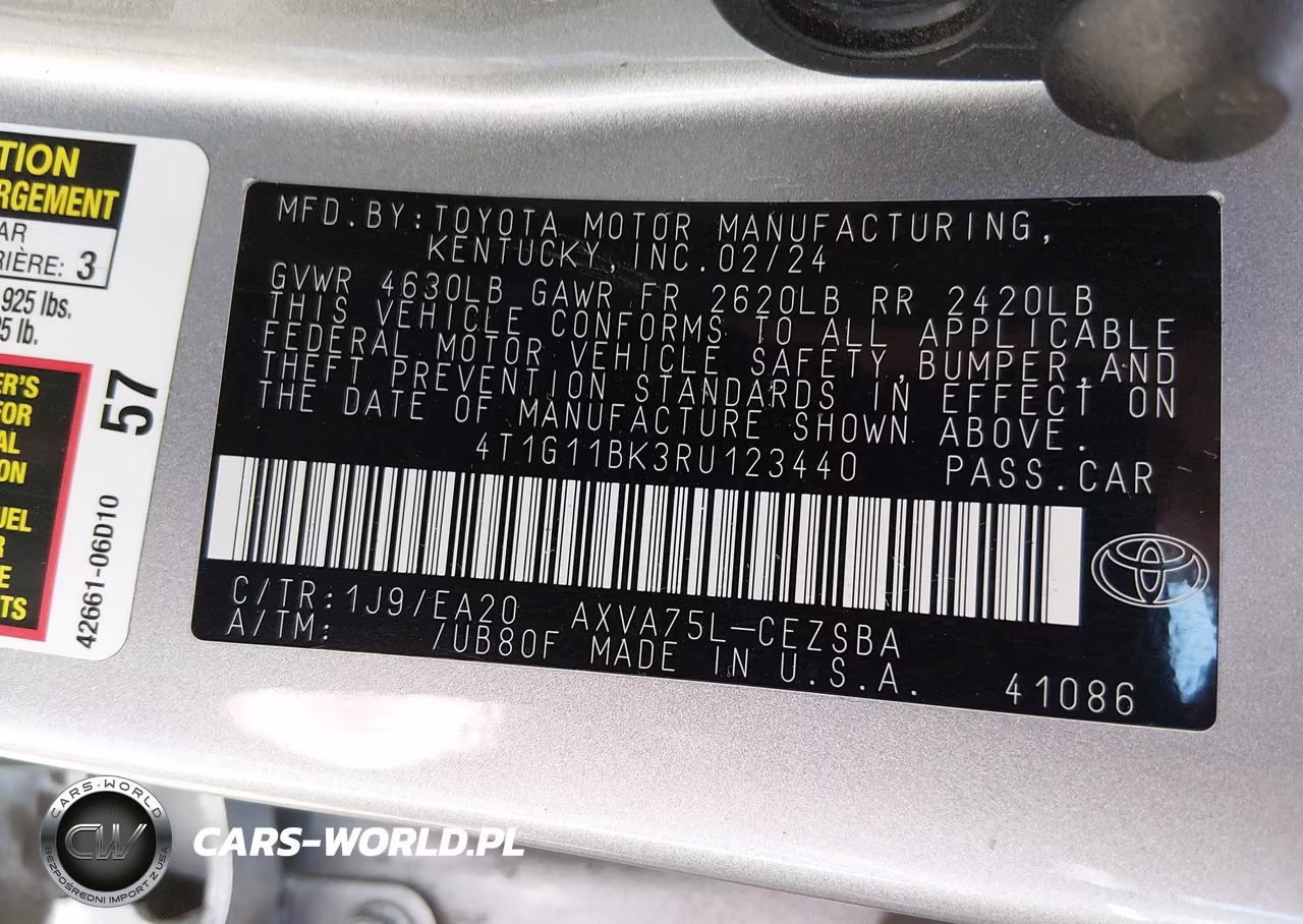 2024 Toyota Camry Se VIN:4T1G11BK3RU123440 - 9