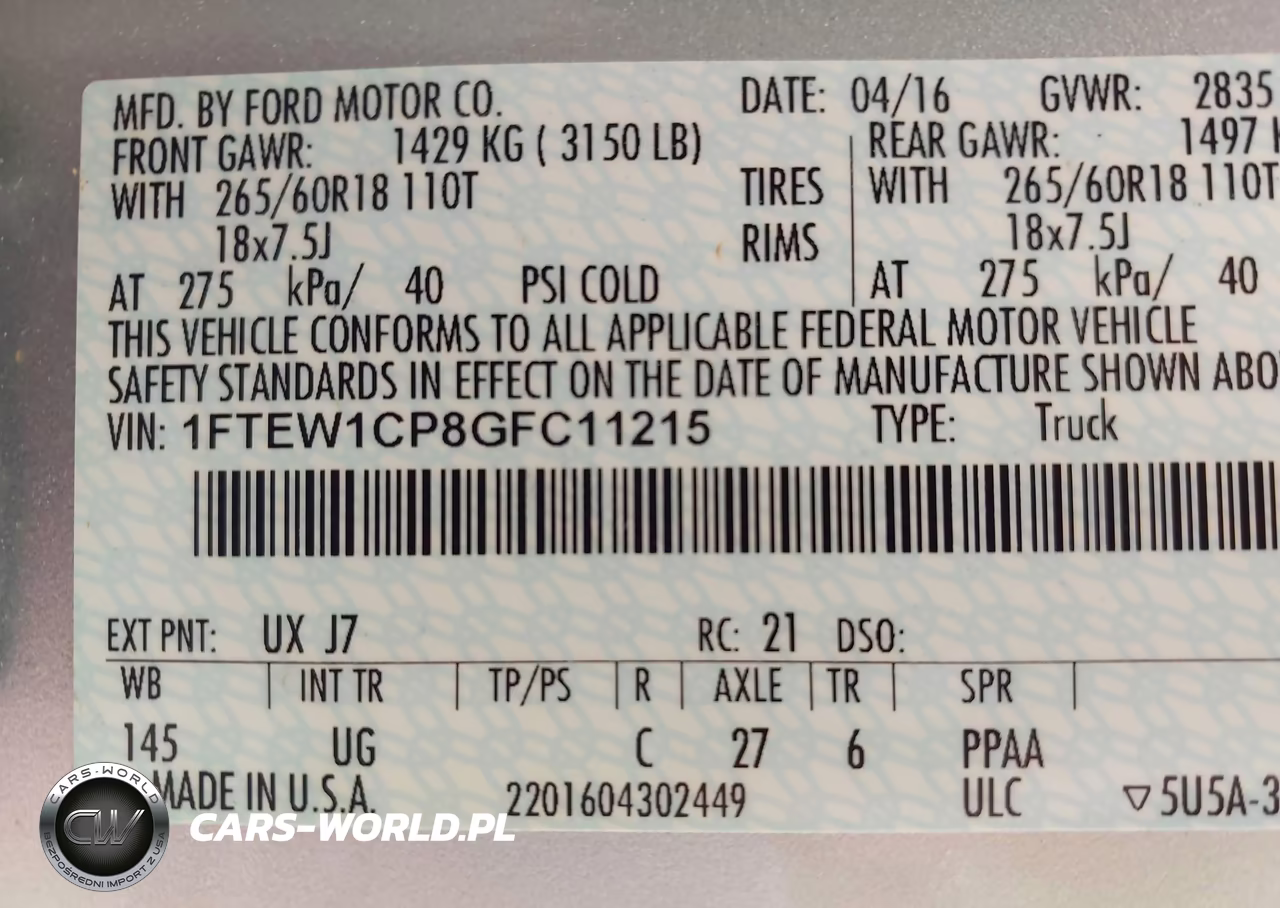 2016 Ford F-150 Xlt VIN:1FTEW1CP8GFC11215 - 9