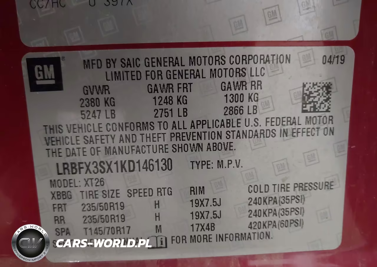 2019 Buick Envision Awd Premium I VIN:LRBFX3SX1KD146130 - 9