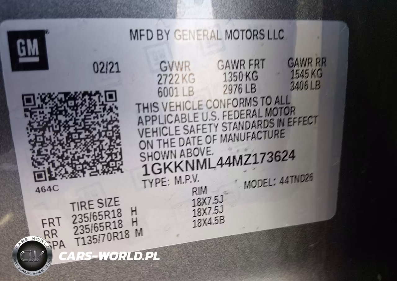 2021 GMC Acadia Fwd Slt VIN:1GKKNML44MZ173624 - 9