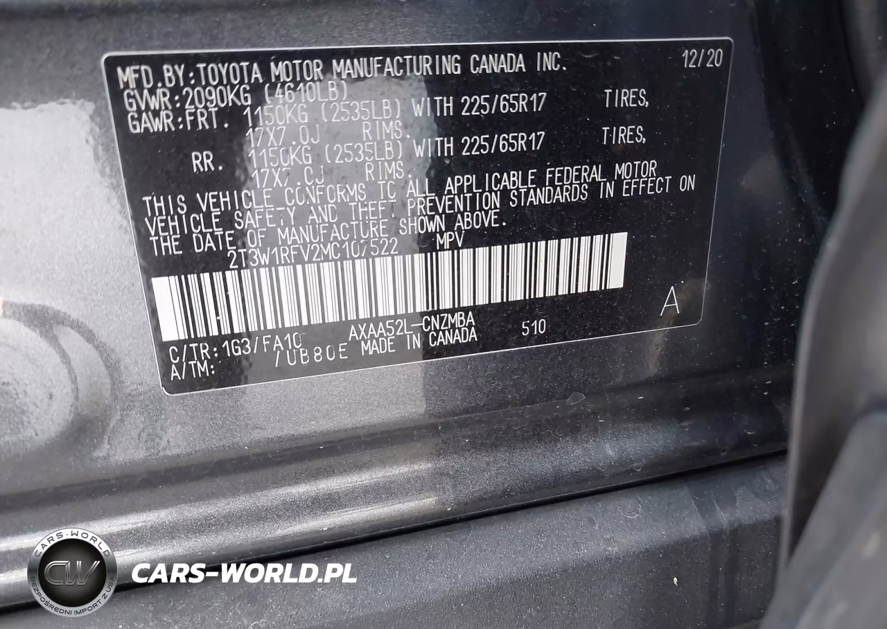 2021 Toyota Rav4 Xle VIN:2T3W1RFV2MC107522 - 9