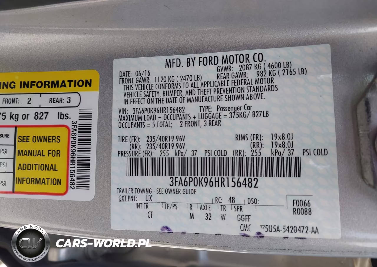 2017 Ford Fusion Titanium VIN:3FA6P0K96HR156482 - 9