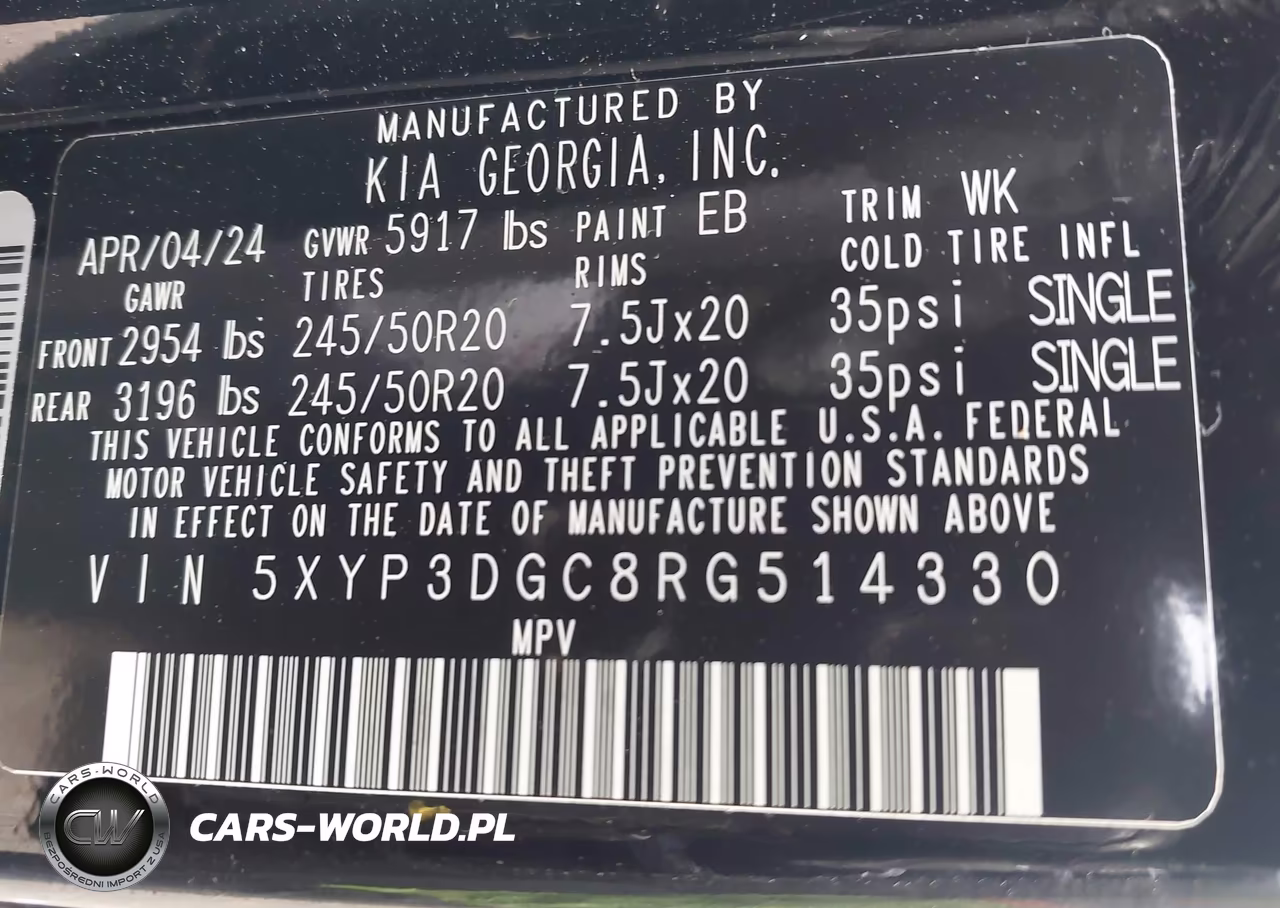 2024 Kia Telluride Ex X-Line VIN:5XYP3DGC8RG514330 - 9