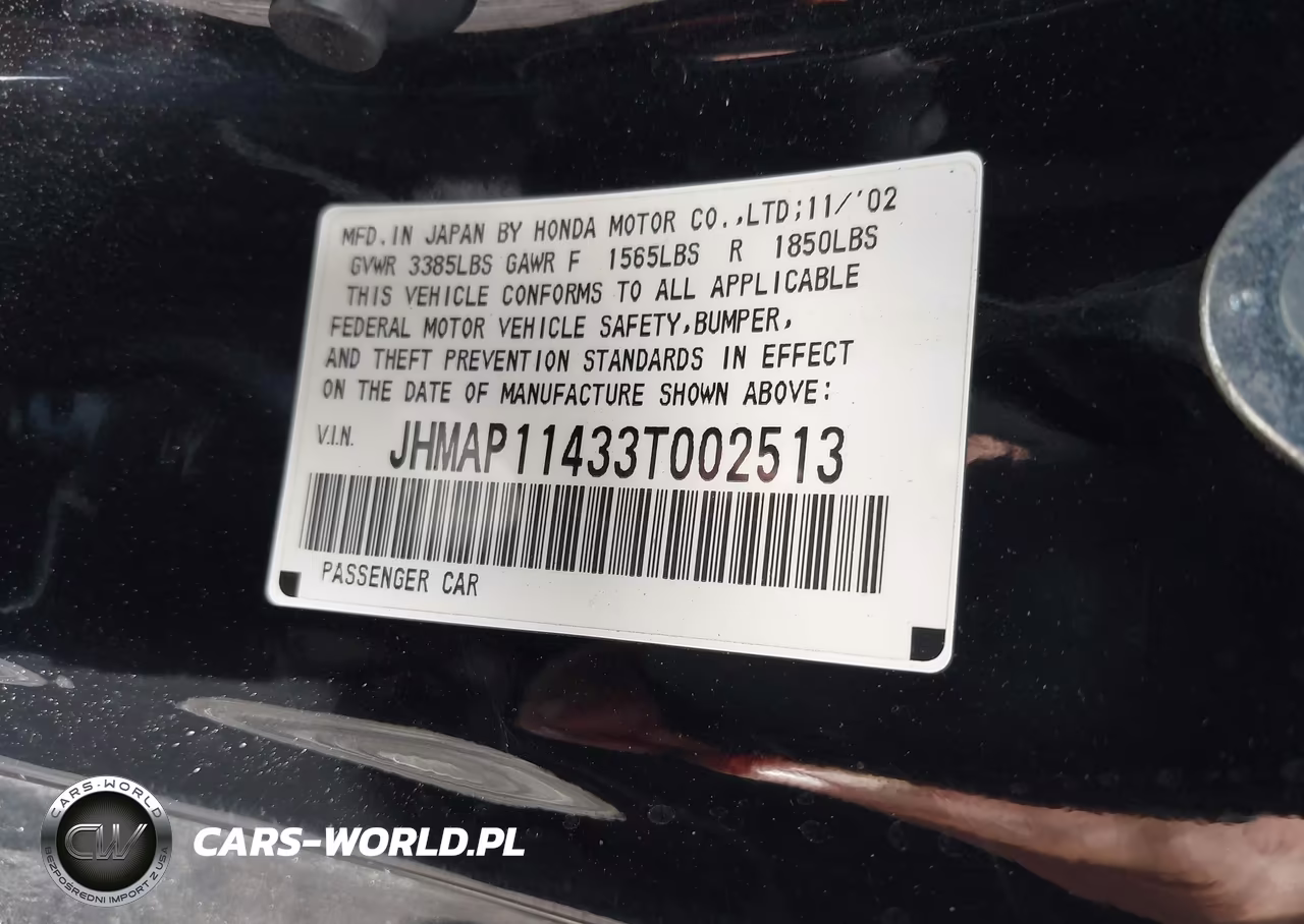 2003 Honda S2000 VIN:JHMAP11433T002513 - 9